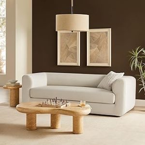 Leif Performance Velvet Upholstered Sofa – 89 Inch Modern Tuxedo Sofa – Comfy 3 Seater Velvet Couch